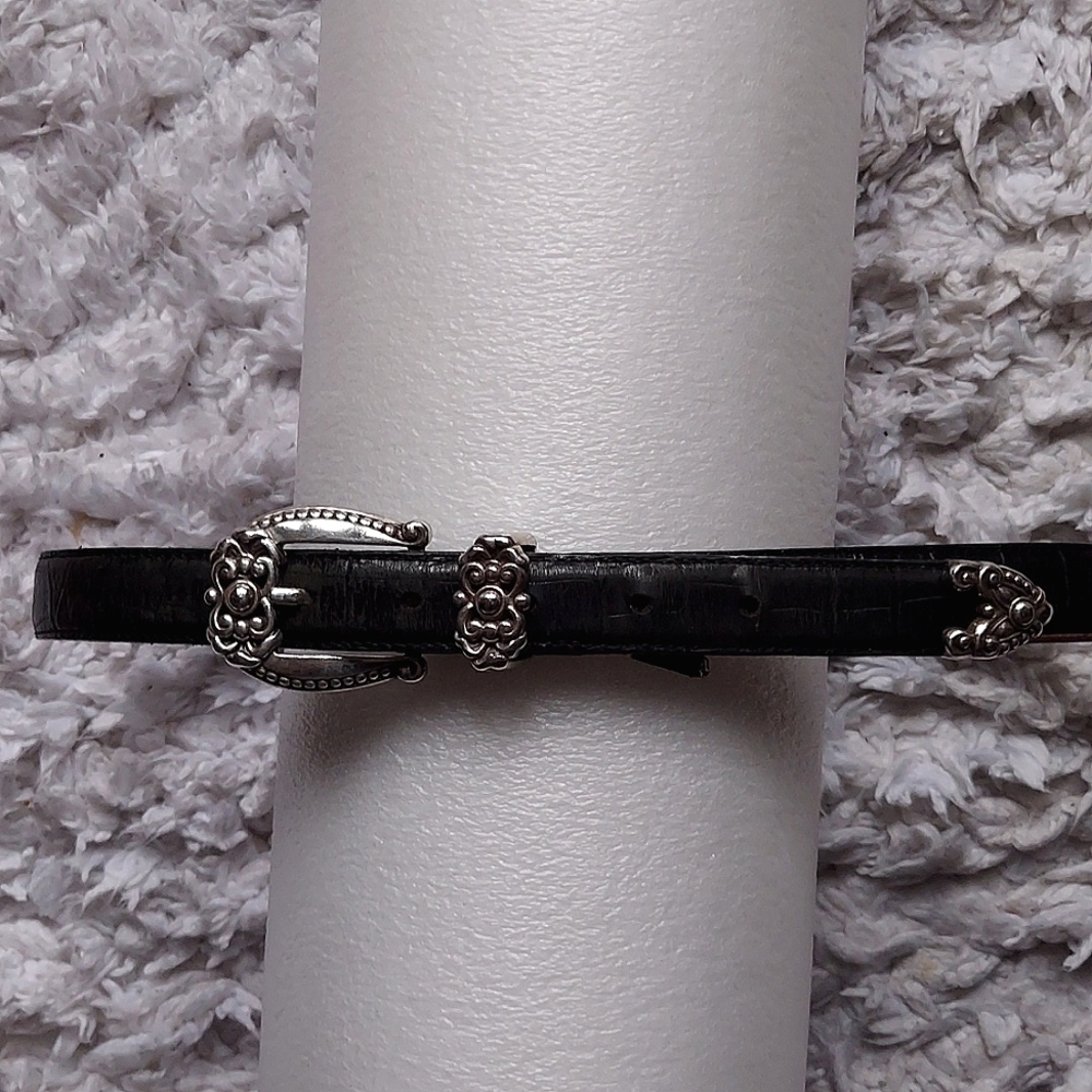 Brighton Black Leather Belt Size 32